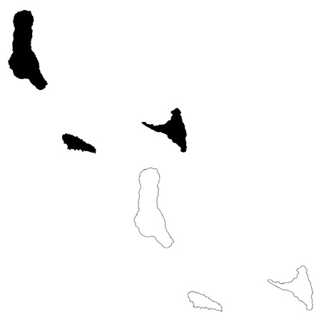 Vector map Comoros. Isolated vector Illustration. Black on White background. EPS 10 Illustration.のイラスト素材