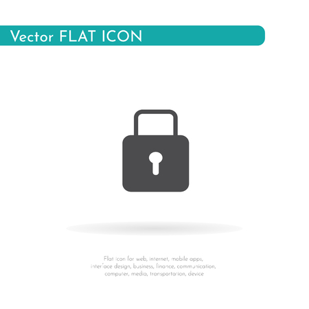 Lock icon. For web, business, finance and communication. Vector Illustration.の写真素材