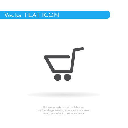 Grocery trolley icon. For web, business, finance and communication. Vector Illustration.の写真素材