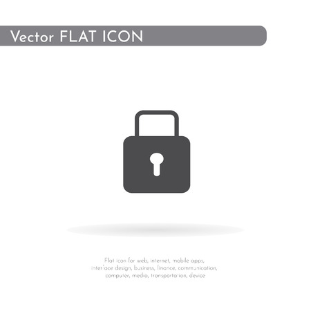 Lock icon. For web, business, finance and communication. Vector Illustration.の写真素材