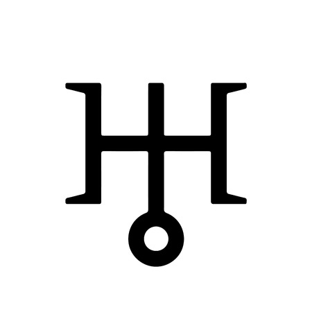 Astronomical symbol of Uranus. Vector Illustration.の写真素材