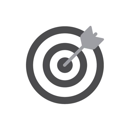 Darts target aim icon. Flat pictogram. For business, marketing, internet concept. Vector Illustration.の写真素材