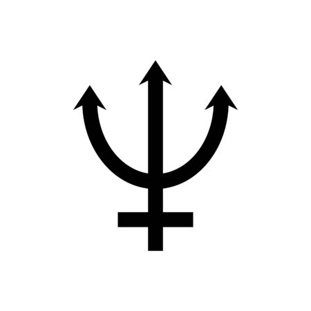 Neptune symbol. Vector icon.の写真素材