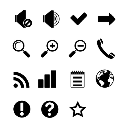 Vector illustration of icons. Symbols set. Universal web iconsの写真素材