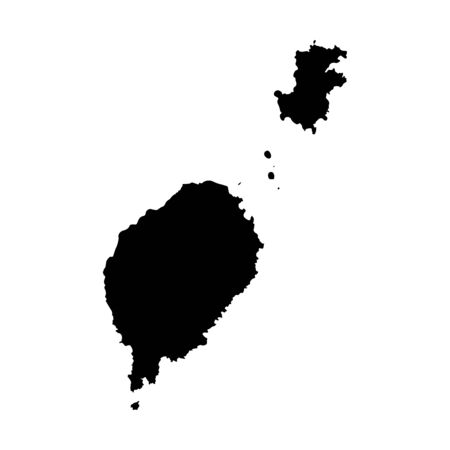 Vector map Sao Tome and Principe. Isolated vector Illustration. Black on White background.の写真素材