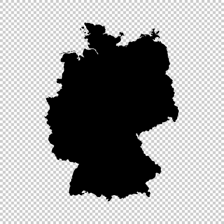 Vector map Germany. Isolated vector Illustration. Black on White background.   Illustration.の写真素材