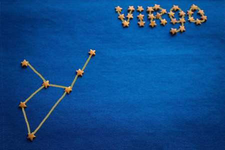 Constellation Virgo, a schematic arrangement. Sign born in September. Prediction by date of birth....