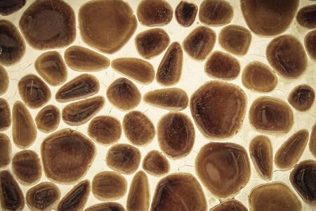 Abstract texture, pebbles of different sizes and shapes. Vintage, scratches, cracks. Vignetting....