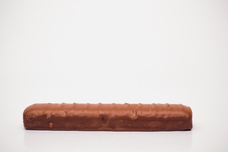 Caramel Chocolate Bar On White Background biscuitの写真素材