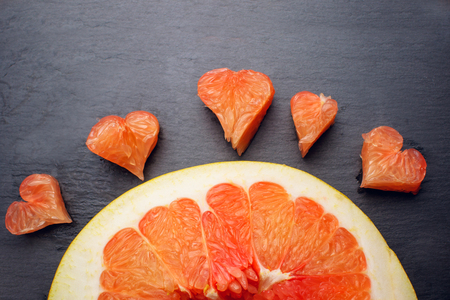 citrus pomelo fruit concept love fresh foodの写真素材