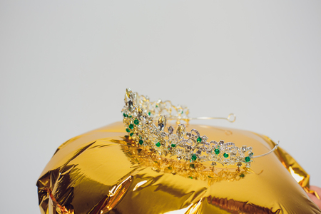 Woman decoration accessories fashion, against white backgroundの写真素材