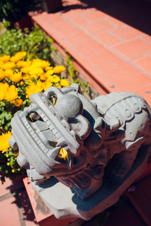 Statue of dragon animals Asia Vietnam Pagoda