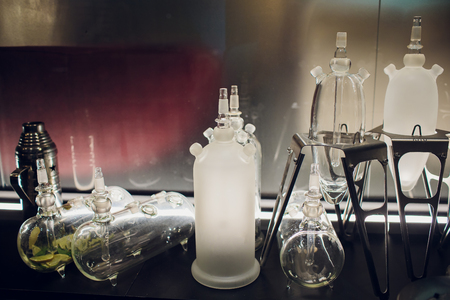 hookah. glass transparent flasks for hookah. modern design of hookah