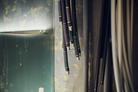 hookah. mouthpieces. hookah accessory on the background of concreteの写真素材