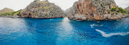 Port de Sa Calobra - beautiful coastal road and landscape of Mallorca, Spainの写真素材