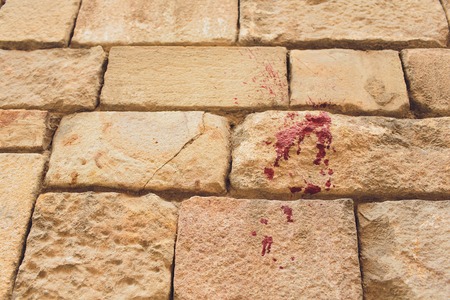 Background of old vintage brick wall, real photo