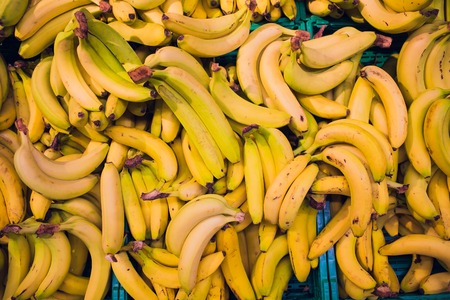 Banana. Piles of banana selling at the market. soft focusの写真素材