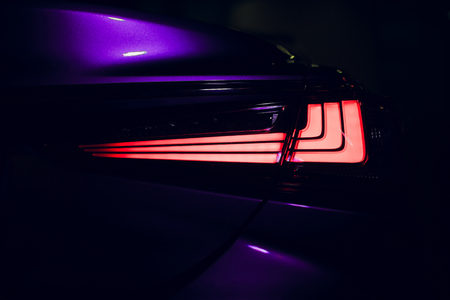 Rear stop light of modern car with ledの写真素材
