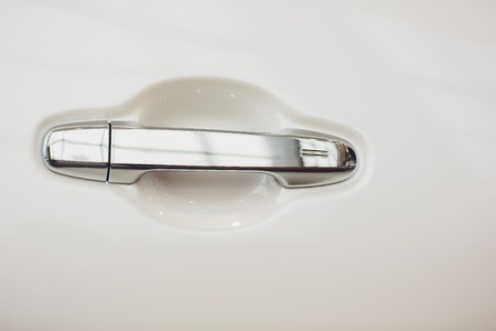 Door panel with unlock handle, design, infrared button, luxury car.の写真素材