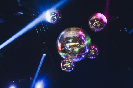 Disco light show, Stage lights with laser.