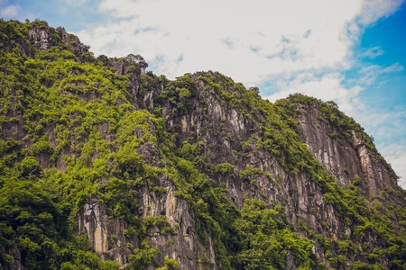 Azure water of the Ha Long Bay at the Gulf of Tonkin of the South China Seaの写真素材