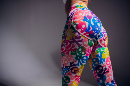 Figure sports girl on black backgroundの写真素材