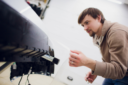 Car paint protection, protect coating installationの写真素材