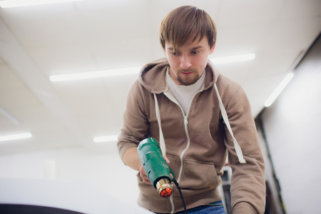 Car paint protection, protect coating installationの写真素材