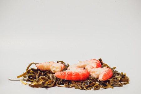 Laminaria sea food greenの写真素材