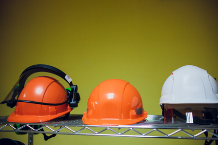 used Safety Helmets Head protection and eyes building