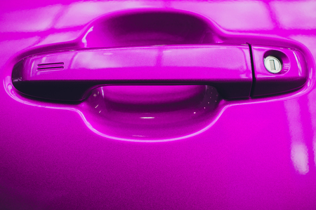 abstract photo of car door handle and lockの写真素材