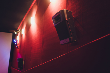 central channel speaker, home theater audio componentの写真素材