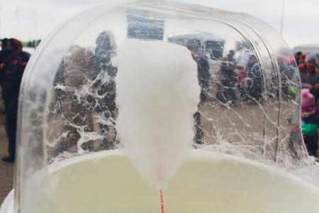 arum manis or cotton candy is one of snackの写真素材