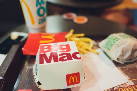 Patong, Thailand - February 22, 2019: combo set, mcdonalds.のeditorial素材