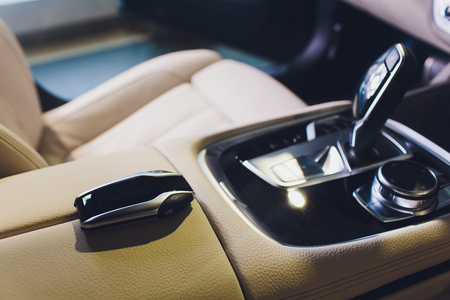 Display key Auto Rental Sale Dealer Agency. Automobile Buy concept.の写真素材