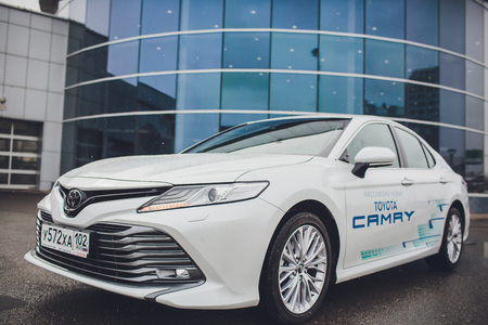 UFA, RUSSIA - 1 MARCH 2018: Toyota Camry newのeditorial素材