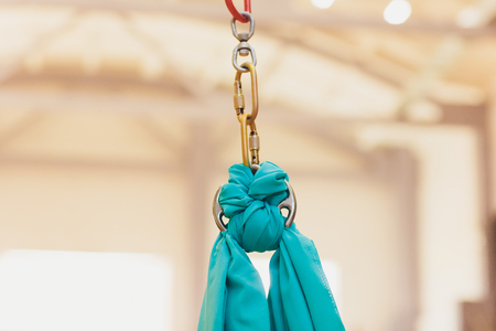 hammock mount, sports equipment. harness carabine quickdrawの写真素材