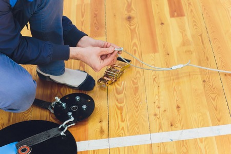 hammock mount, sports equipment. harness carbine quickdrawの写真素材