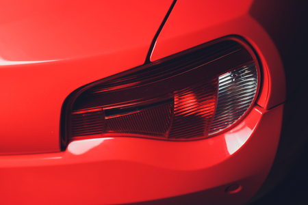 Close up projector Taillight of the modern and elegant car, automotive part conceptの写真素材