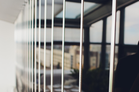 Mirror interior rectangular, dark, modern design verticalの写真素材