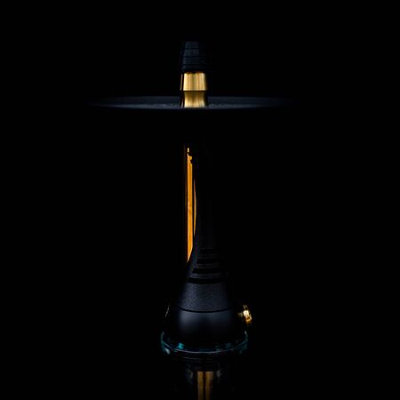 part of the hookah, modern design, on a black background.の写真素材