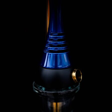 part of the hookah, modern design, on a black background.の写真素材