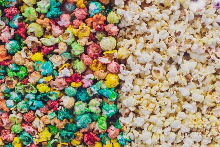 white and plain popcorn for background uses.の写真素材