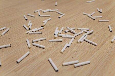 used sticks of the tobacco iqos system.Smoking without burning tobacco.の写真素材