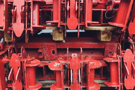 Old abandoned cutting machine example Remnant of metal