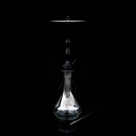 part of the hookah, modern design, on a black background.の写真素材