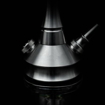 part of the hookah, modern design, on a black background.