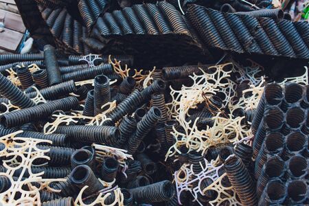 plastic pipe and materials for constructions waste sorting.