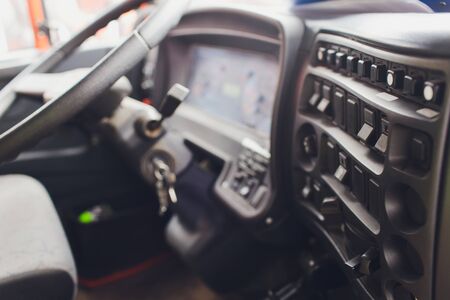 View of the interior of a Truck trash canの写真素材