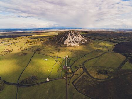 Mount Shihan Toratau near the city of Ishimbai. Symbol of the city of Ishimbai. Bashkortostan. Russia.の写真素材
